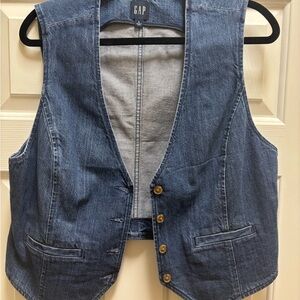 GAP Blue Denim Vest